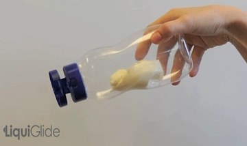 LiquiGlide in action with mayonnaise