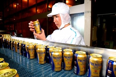 A packaging line for The Premium Malt's. Pic: Suntory