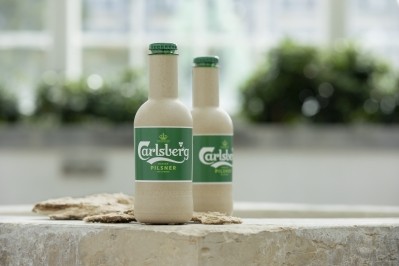 Working towards a completely bio-based, polymer free bottle for beer. Pic:Carlsberg. 