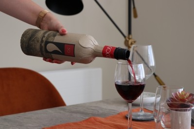 Italian winery Cantina Goccia debutes the recycled paperboard bottle this month. Pic:Frugalpac