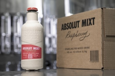 RTD Absolut Mixt will be one of the two products to trial the paper bottle. Pic: Absolut.