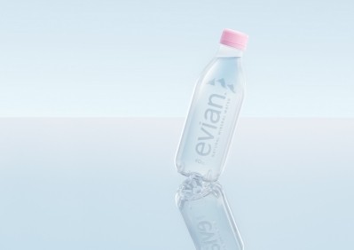 Danone bottled water evian debuts label-free bottle