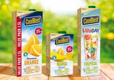 Riedel's CoolBest fruit juices. Photo: SIG.