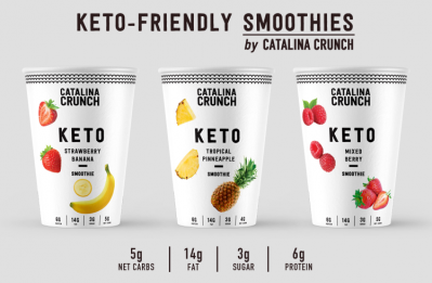 Catalina Crunch smoothie cups are available in three flavors: Mixed Berry, Strawberry Banana, and Tropical Pineapple (picture: Catalina Crunch)