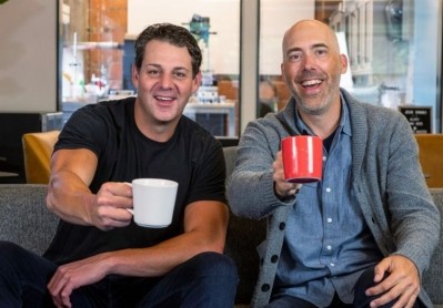 Atomo (Italian for ‘atom’) has a “retro-futuristic feel,” say founders Jarret Stopforth (left) and Andy Kleitsch (right). Picture: Atomo Coffee