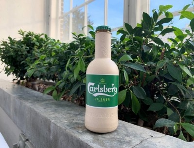 Carlsberg's paper bottle made with PEF prototype