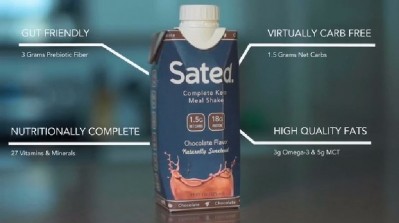 Sated's Ready to Drink Keto Meal Shake. ©Sated/Ted Tieken