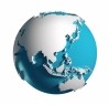 world map globe blue