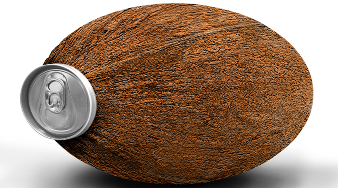 Consumers on canvassed by Ball Packaging and Dohler liked a coconut-shaped drinks can with a textured surface...