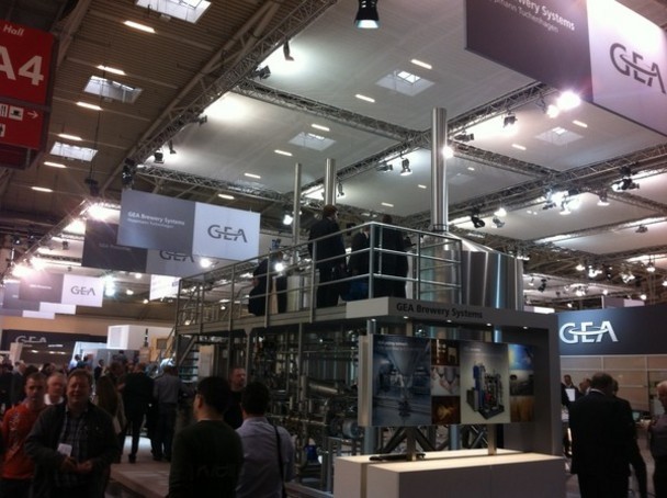 GEA Group's stand at Drinktec 2013, with the Craft-Star brewhouse in the foreground