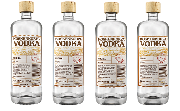 Koskenkorva Vodka noticed interest from international markets after rebranding itself to emphasize its handcrafted process. Pic: Altia