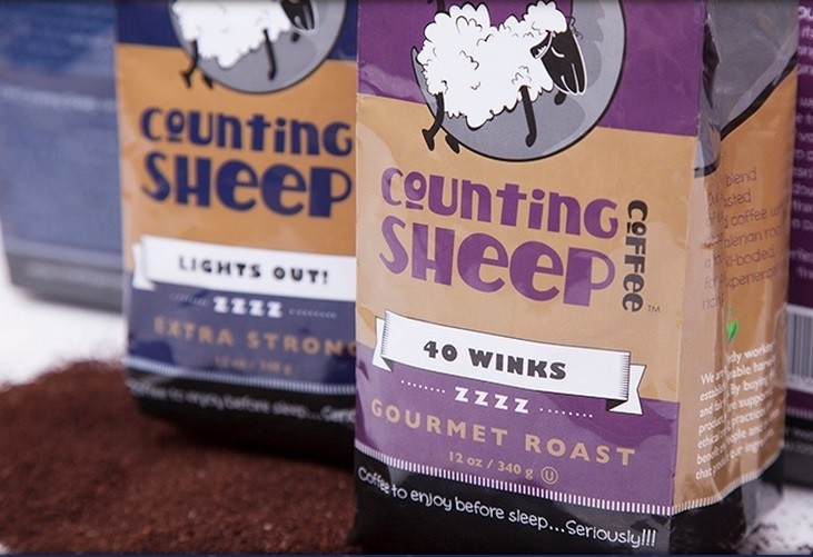 "Coffee to enjoy before sleep...seriously!" proclaims a pack of gourmet roast 40 winks
