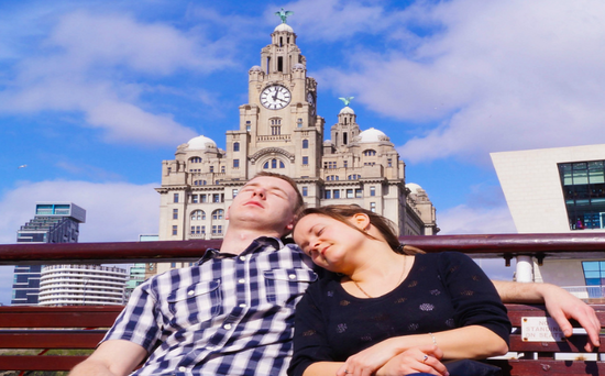 Couple sleeping on Mersey ferry, Liverpool, UK (Picture Credit: Beverely Goodwin/Flickr)