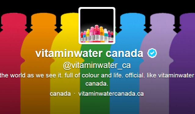 Vitaminwater Canada's Twitter feed