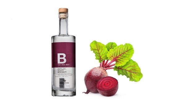 At a 45% alcohol content or 90 proof, Boardroom Spirits intentionally designed B to be a higher proof spirit to better carry the aeromatics of the beet root. 