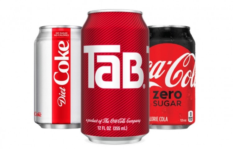 TaB's popularity peaked in the 80s, but today Diet Coke & Zero Sugar are the strongest sugar-free brands. Pic: Coca-Cola.