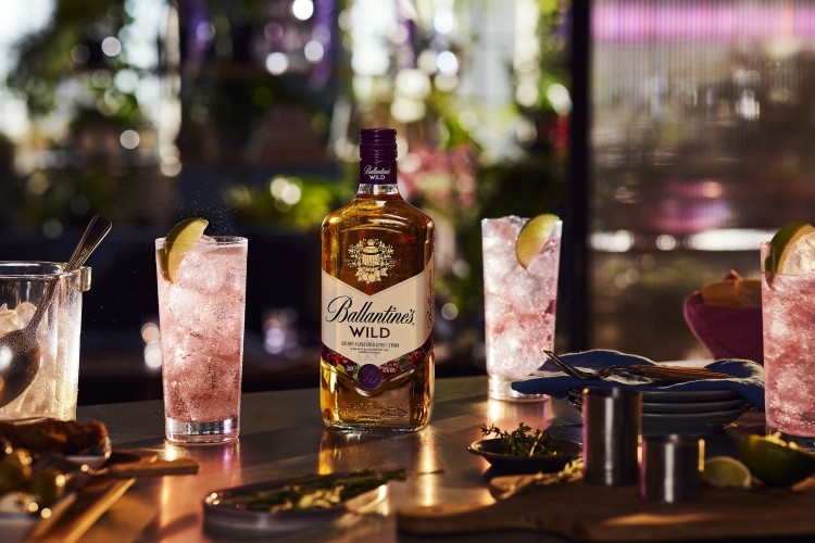 Ballantine's Wild - a spirit drink with Scotch whisky and sweet cherry flavors. Pic: Ballantine's.