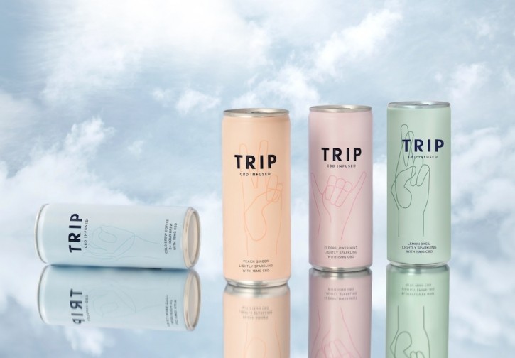 UK CBD drink brand TRIP commands an 88% share of the market and was named the 4th fastest growing private company in the UK by the Sunday Times 100. Pic: TRIP