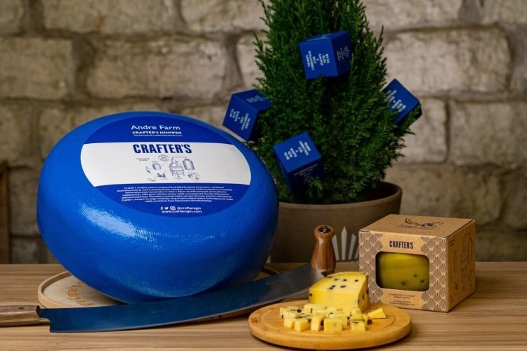The cheesemaker said the juniper berries blend perfectly with the flavor of the Gouda-type cheese.  Pic: Liviko/Andre Farm