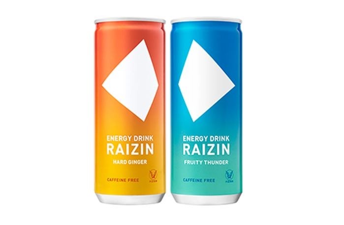 The carbonated drinks will be sold under the Raizin brand, hard ginger (left) and fruity thunder (right) ©TaishoPharmaceuticalHoldings