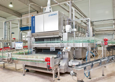 The smallest version of Krones' Lavatec E2 is able to clean 6,600 bottles per hour