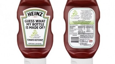 Demand for bio-based resin, such as those used in this Heinz PlantBottle, is on the rise.