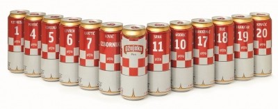 Croatian football team featured on FIFA World Cup beer cans