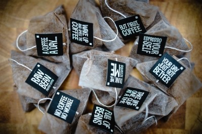 Raw Bean biodegradable pyramid coffee bean bags