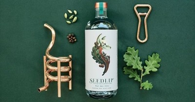 Seedlip consists two barks, two spices, and two citrus peels, each distilled individually in copper pots.