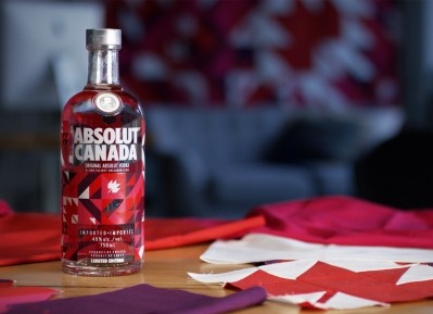 Limited edition for Canada 150: Absolut vodka