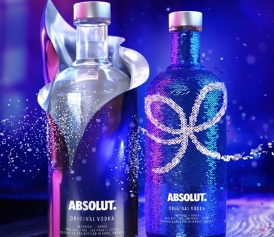 Absolut Uncover Sequin and Sleeve bottles. Picture: Absolut.