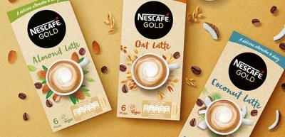 Nestlé launches three plant-based lattes in almond, oat and coconut. Photo: Nestlé.
