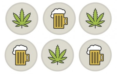Courting controversy? Craft beer and cannabis. Pic:getty/bsd555