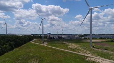 The wind turbines generating energy at Findlay. Photo: Ball.
