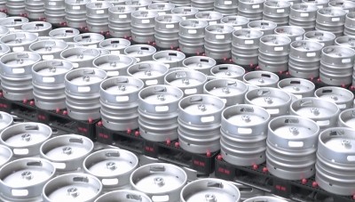 Entinox stainless steel beer kegs. Photo: Henkel.