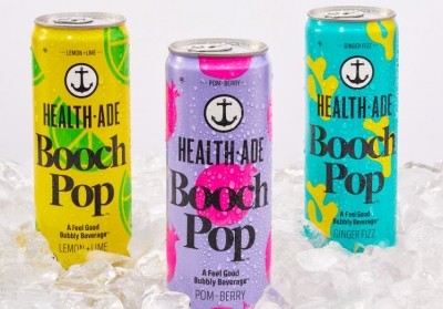 Booch Pop comes in three flavors: Lemon + Lime, Pom-Berry, and Ginger Fizz, with more to follow (picture: Health-Ade)