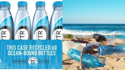 ZenWTR bottles are made from ocean-bound plastic​​ recovered from within 30 miles of a coastline, or collected from beaches, waterways, and coastal areas. Picture credits: ZenWTR and Gettyimages/Larina-Marina