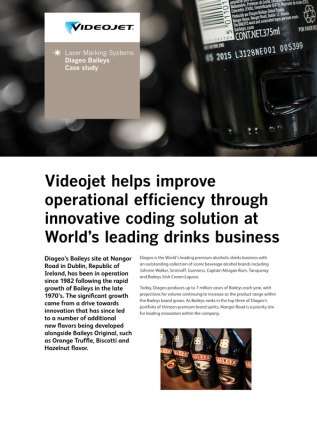 Case Study: Diageo boosts productivity with Videojet lasers