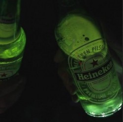 Heineken's 'Ignite' prototype interactive beer bottle in action
