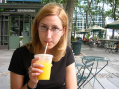 Woman sipping orange juice (Picture Copyright: Jeremy Keith/Flickr)