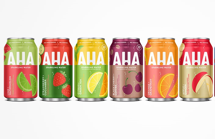 Coca Cola Debuts Sparkling Water Aha With Unexpected Flavor Pairings